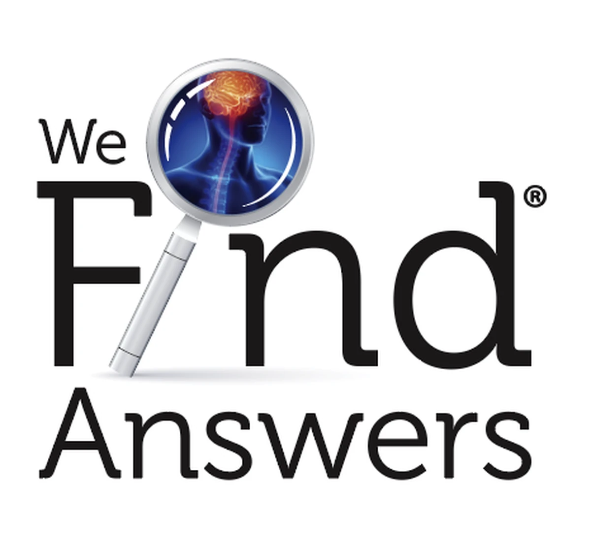 We Find Answers campaign logo mark for the Mountain View Regional Hospital rebrand