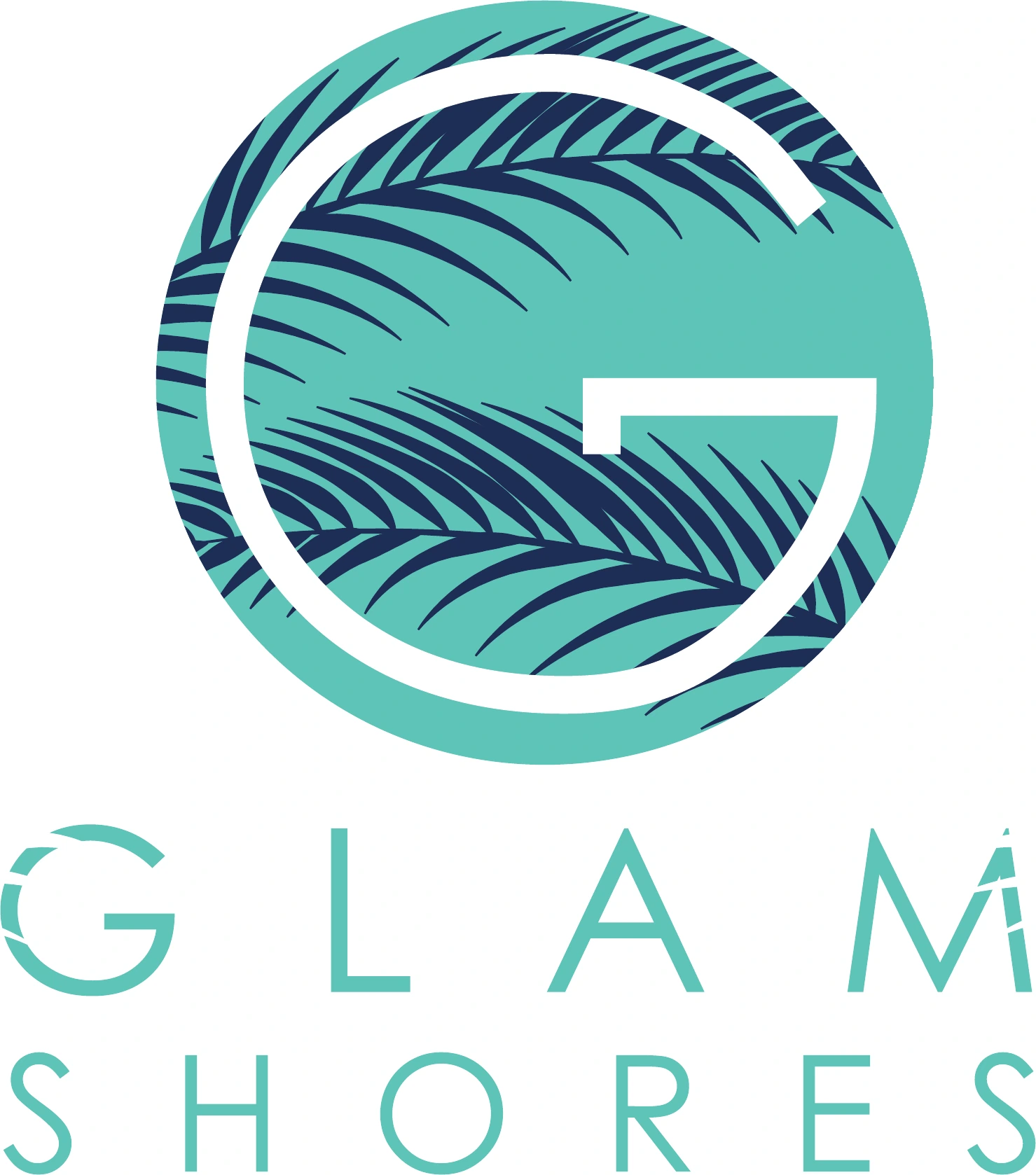 Glam Shores vertical logo lockup