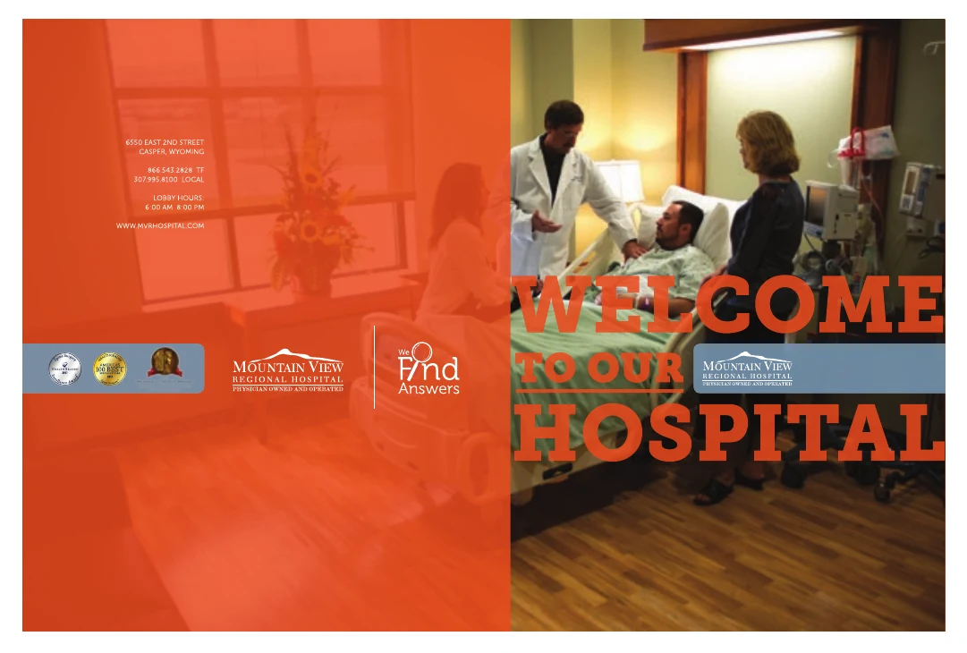 MVRH Welcome to the Hospital patient guest guide pocket folder