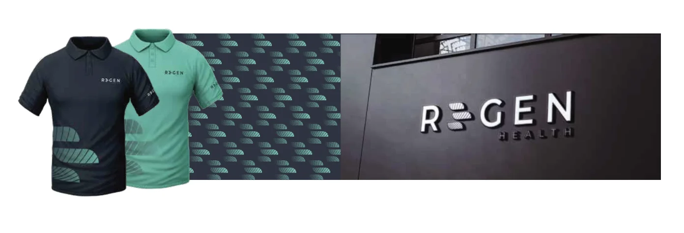 R3Gen Health branded apparel, pattern system and exterior signage