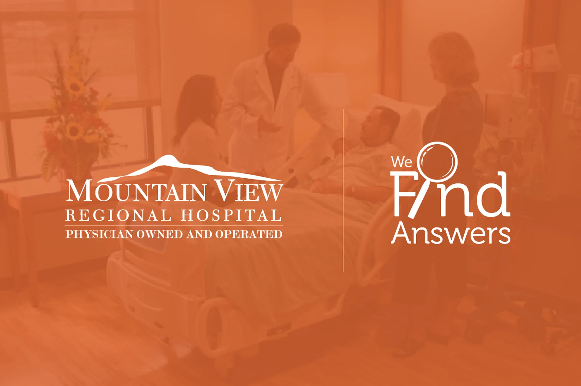 Mountain View Regional Hospital refreshed primary logo and We Find Answers campaign mark