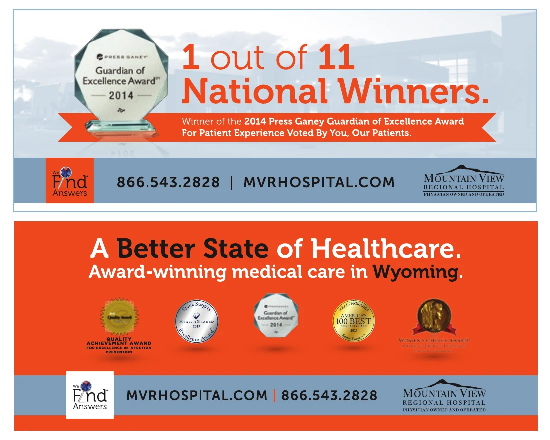 A Better State of Healthcare, award-winning medical care in Wyoming billboard for MVRH